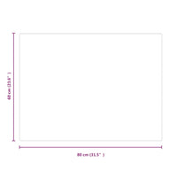 Lastra in Vetro per Caminetto Rettangolare 80x60 cm 324122