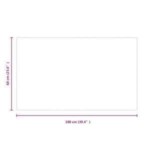 Lastra in Vetro per Caminetto Rettangolare 100x60 cm