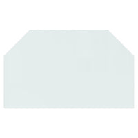 Lastra in Vetro per Caminetto Esagonale 100x60 cm 324142