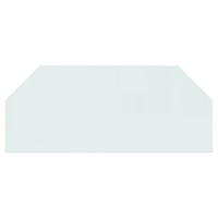 Lastra in Vetro per Caminetto Esagonale 120x50 cm 324143