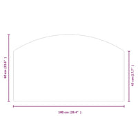 Lastra in Vetro per Caminetto-Vetro per Camino 100x60 cm 676133