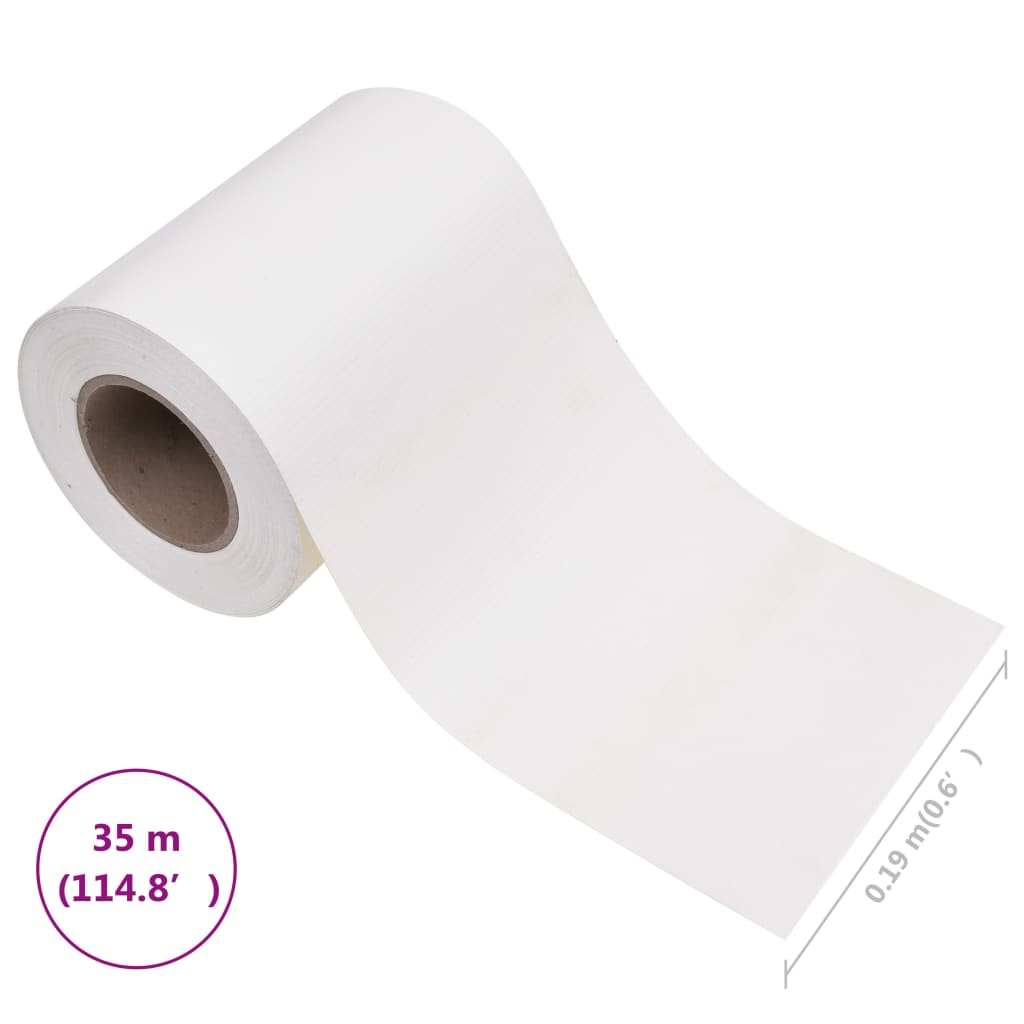 Recinzione Frangivento da Giardino PVC 35x0,19 m Bianco