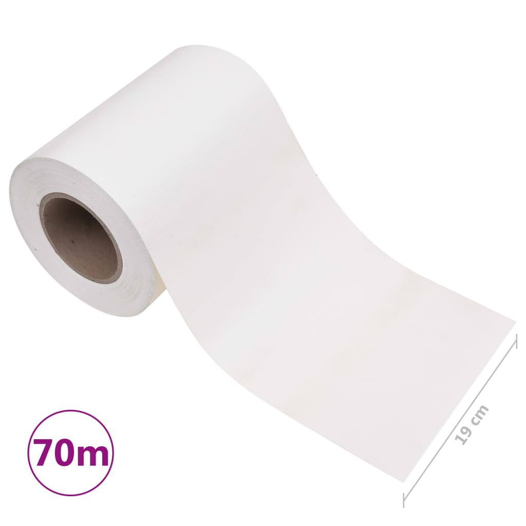 Recinzione Frangivento da Giardino PVC 70x0,19 m Bianco 147859