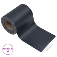 Recinzione Frangivento 4 pz in PVC 35x0,19m Grigio Scuro Opaco 147868
