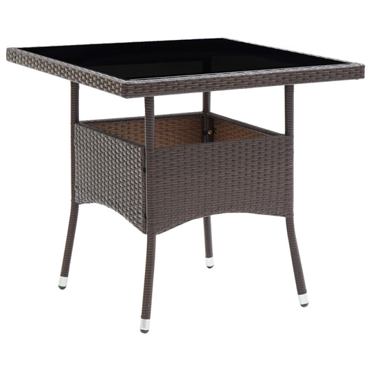 Tavolo da Pranzo da Giardino Marrone in Polyrattan cod mxl 34347