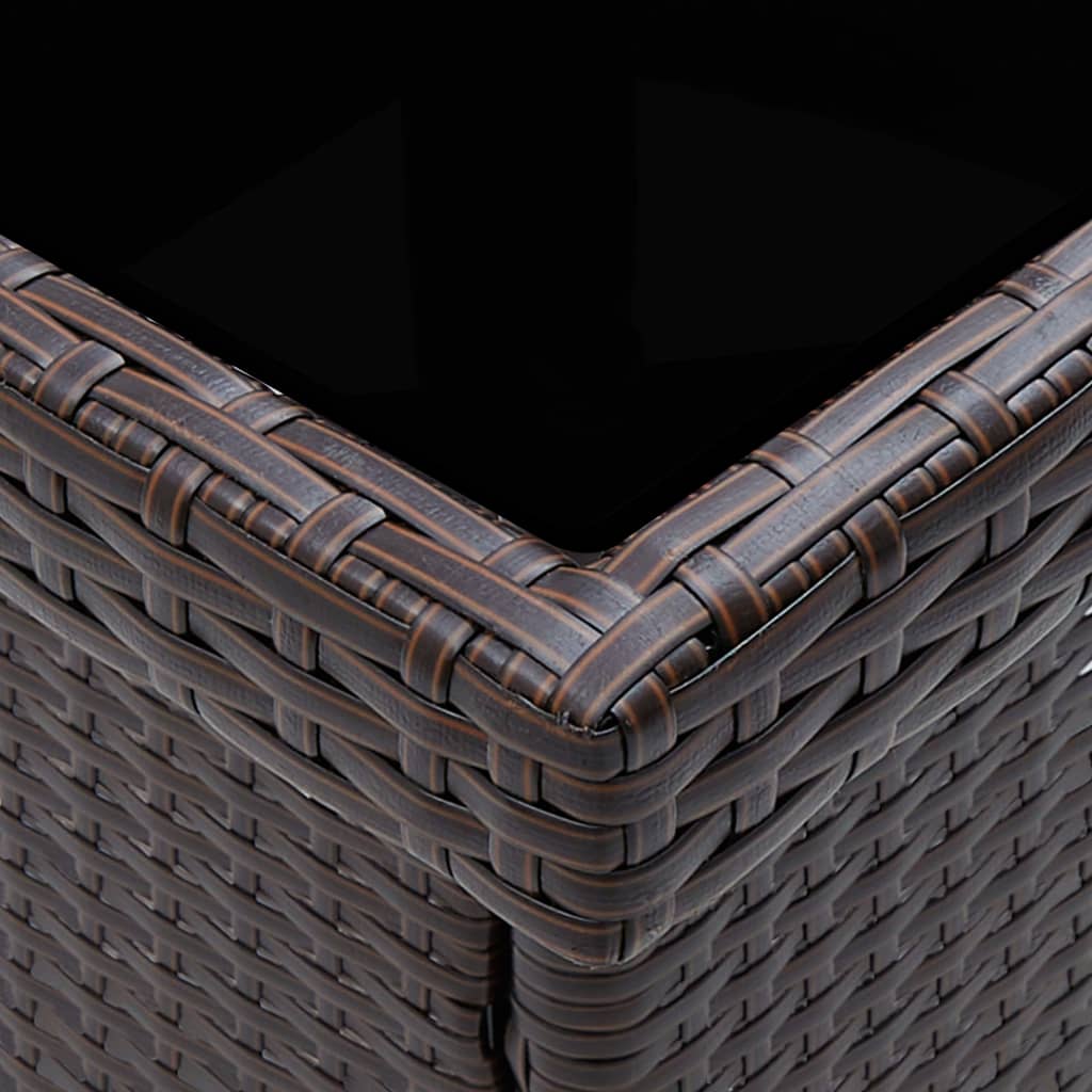 Tavolo da Pranzo da Giardino Marrone in Polyrattan cod mxl 34347