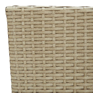 Sedie da Pranzo per Giardino 2 pz in Polyrattan Beige cod mxl 6633