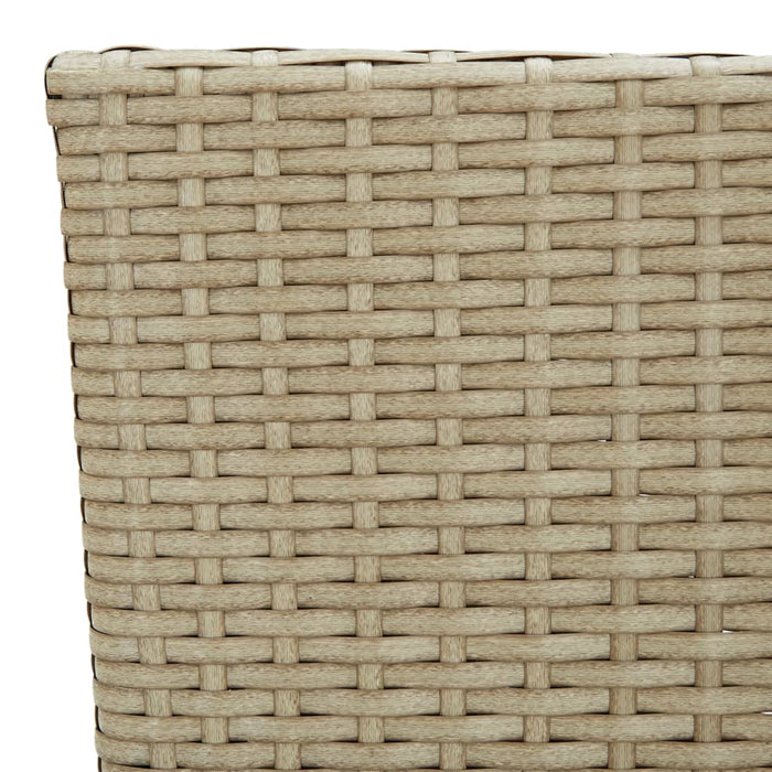 Sedie da Pranzo per Giardino 2 pz in Polyrattan Beige cod mxl 6633