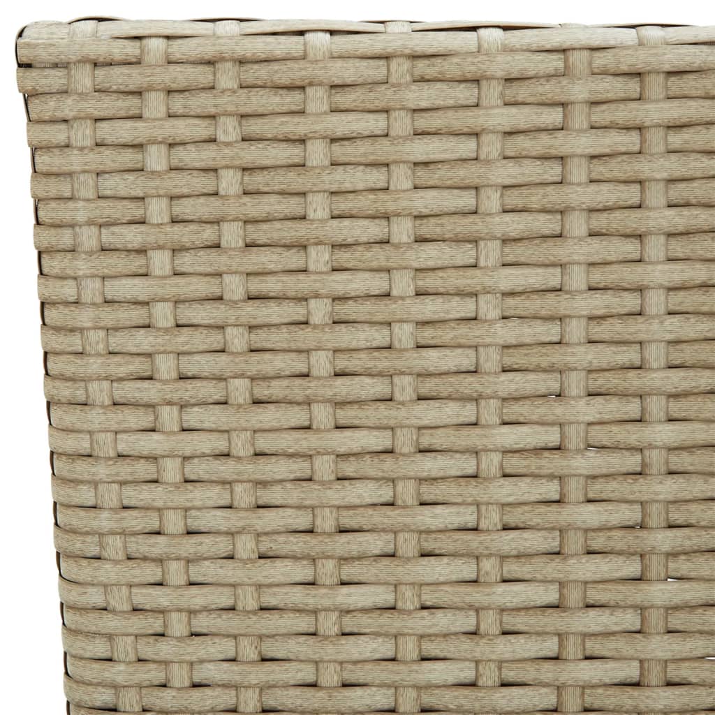 Sedie da Pranzo per Giardino 4 pz in Polyrattan Beige 310564