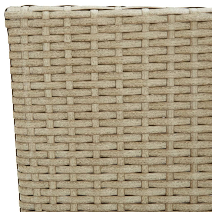 Sedie da Pranzo per Giardino 4 pz in Polyrattan Beige 310564