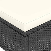 Set Sedie da Giardino con Poggiapiedi 4 pz in Polyrattan Nero 310610