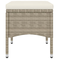 Set Sedie da Giardino con Poggiapiedi 4 pz in Polyrattan Beige 310612