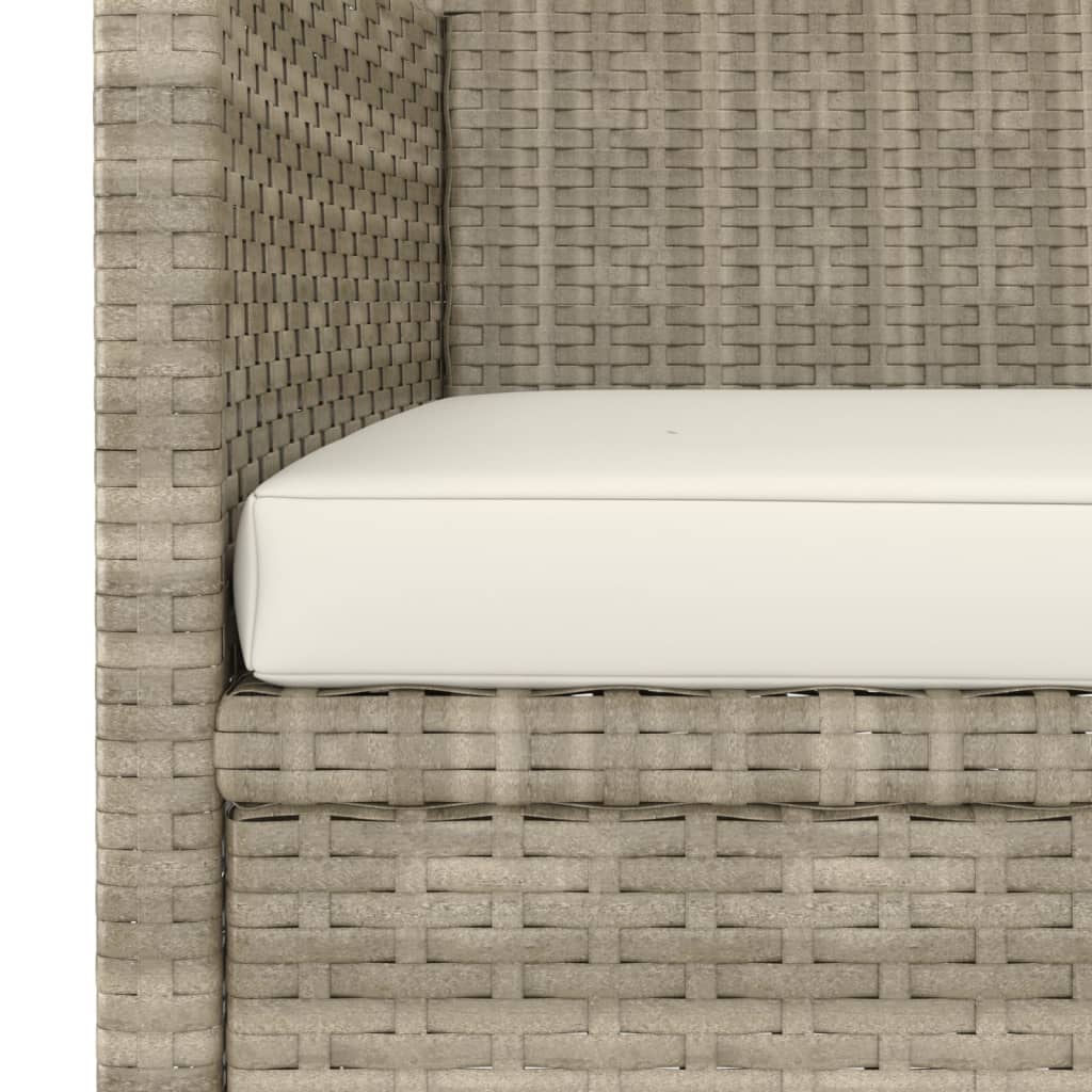 Set Sedie da Giardino con Poggiapiedi 4 pz in Polyrattan Beige 310612