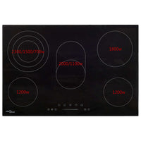 Piano Cottura in Ceramica 5 Zone e Controlli Touch 90 cm 8500 W 51441