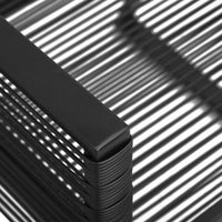 Sedie da Giardino 4 pz in Corda in Rattan Nero 312160