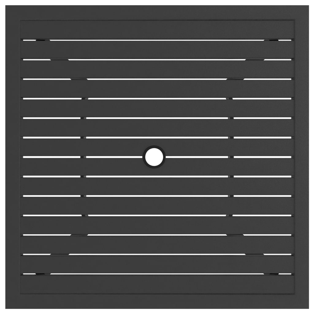 Tavolo da Giardino Antracite 81,5x81,5x72 cm in Acciaio 312168