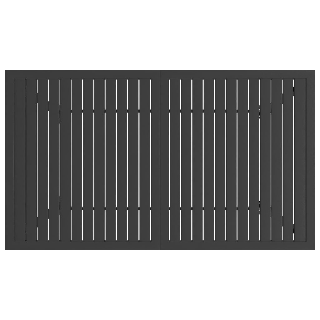 Tavolo da Giardino Antracite 140x80x72 cm in Acciaio cod mxl 34107