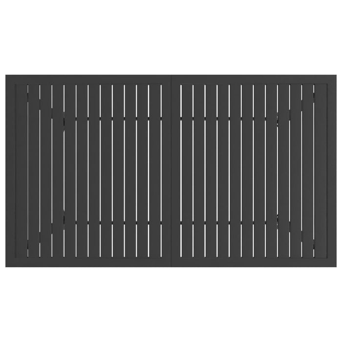 Tavolo da Giardino Antracite 140x80x72 cm in Acciaio cod mxl 34107