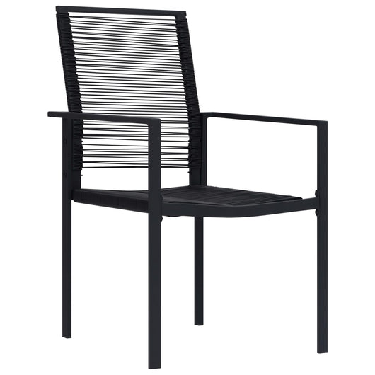 Sedie da Giardino 2 pz in Rattan PVC Nero 312171