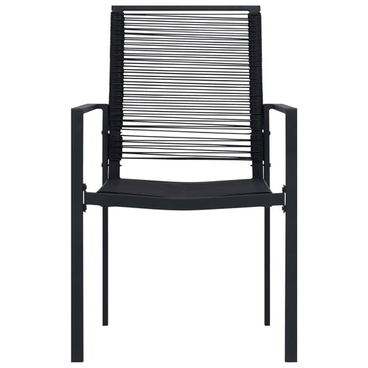 Sedie da Giardino 2 pz in Rattan PVC Nero 312171