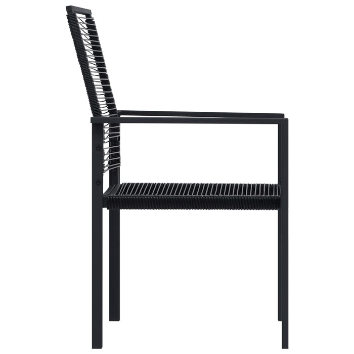 Sedie da Giardino 2 pz in Rattan PVC Nero 312171