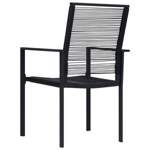 Sedie da Giardino 4 pz in Rattan Nero 312172