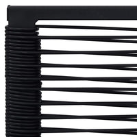 Sedie da Giardino 4 pz in Rattan Nero 312172