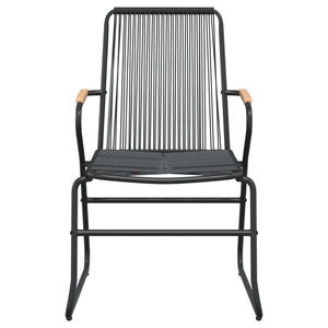 Sedie da Giardino 4pz Nere 58x59x85,5 cm Rattan PVC 312174