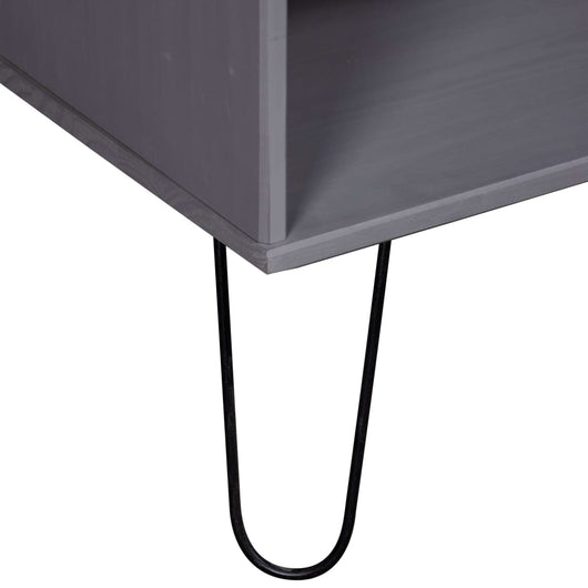 Tavolino da Salotto New York Grigio in Legno Massello di Pino 321150