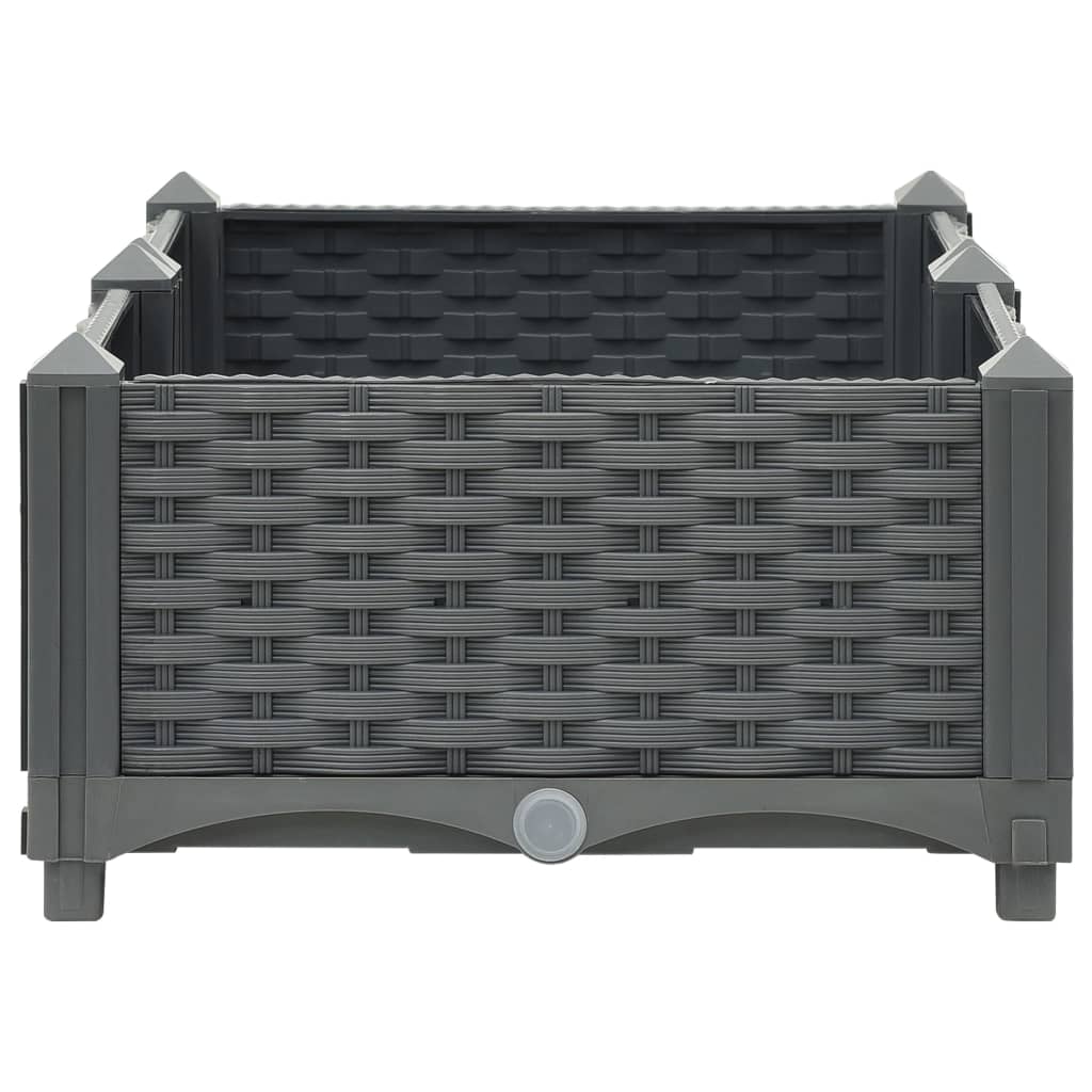 Fioriera rialzata piante fiori giardino 80 x 40 x 23 cm polipropilene 02_0000942