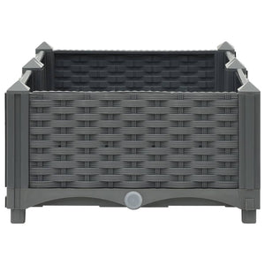 Fioriera rialzata piante fiori giardino 80 x 40 x 23 cm polipropilene 02_0000942