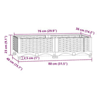 Fioriera Rialzata 80x40x23 cm in Polipropilene 310398