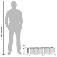 Fioriera Rialzata 80x40x23 cm in Polipropilene 310398