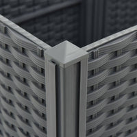 Fioriera aiuola rialzata piante fiori giardino 40 x 40 x 38 cm polipropilene grigio scuro 02_0000928