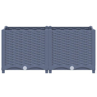 Fioriera Rialzata-Vaso da Esterno-Fioriera Elevata 80x40x38 cm in Polipropilene 123230