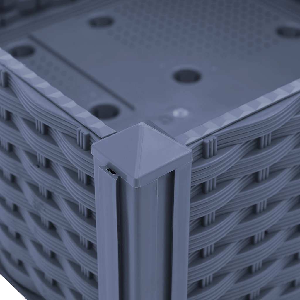 Fioriera Rialzata-Vaso da Esterno-Fioriera Elevata 80x40x38 cm in Polipropilene 123230