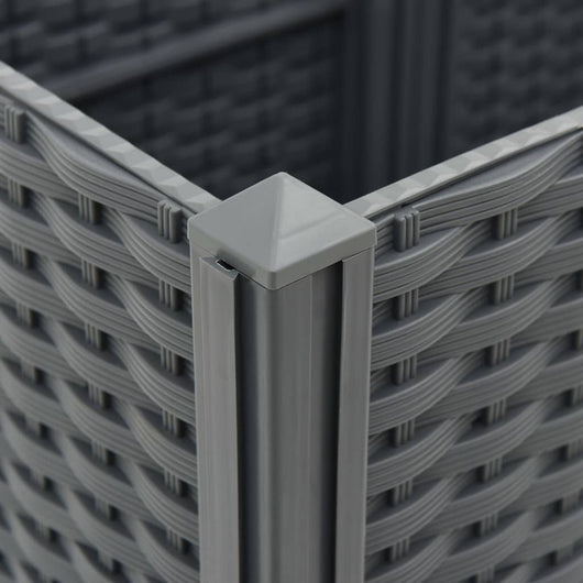 Fioriera rialzata piante fiori giardino 160 x 40 x 38 cm polipropilene grigio scuro 02_0000918