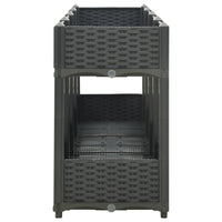 Fioriera rialzata piante fiori giardino 160 x 40 x 71 cm polipropilene grigio scuro 02_0000921