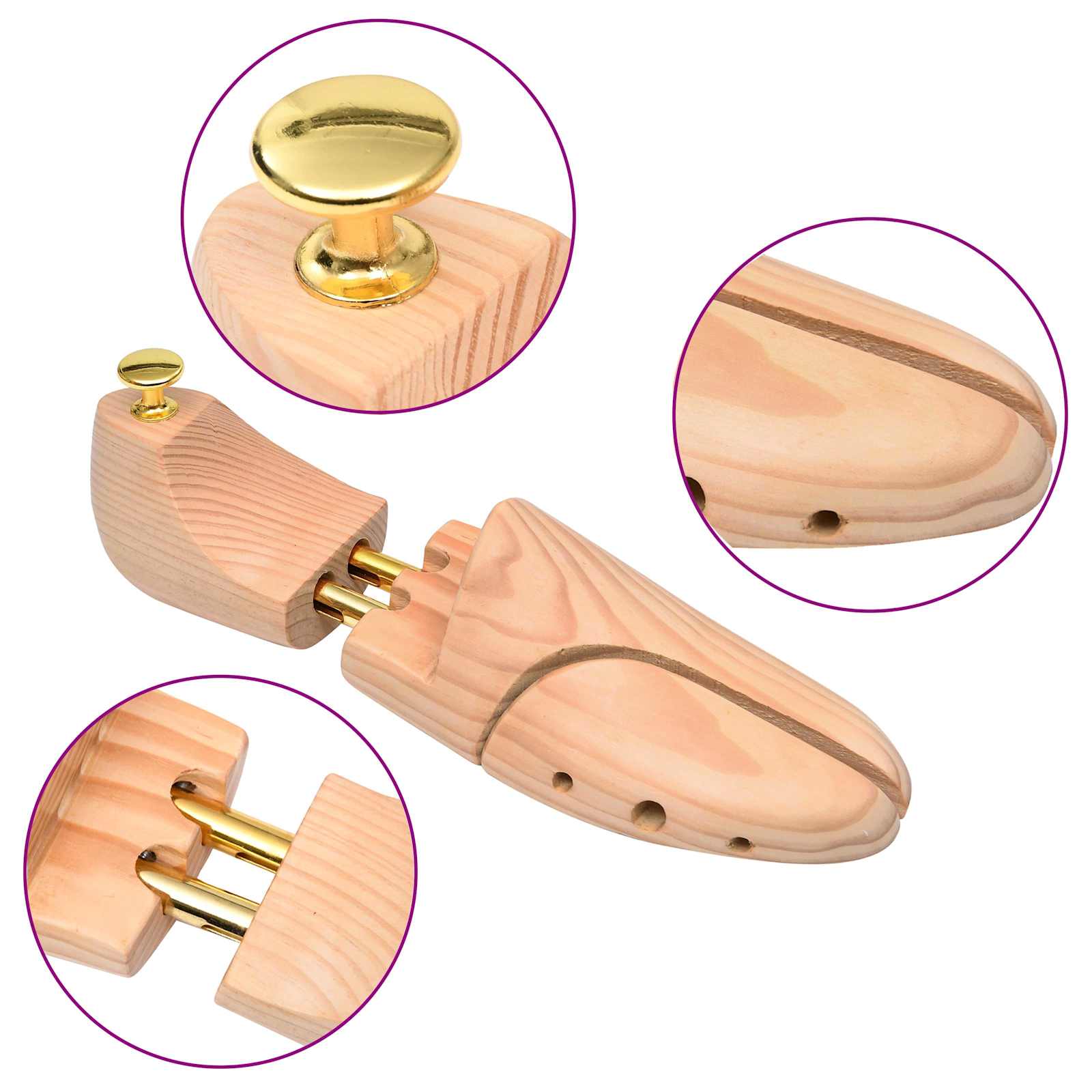 Alberi per scarpe 5 pcs Marrone 30.5 x 10 x 8 cm 30183