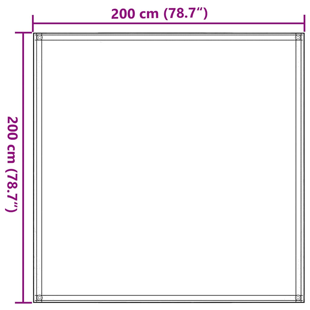 Tappeto da Tenda 200x200 cm Verde Scuro cod mxl 68156