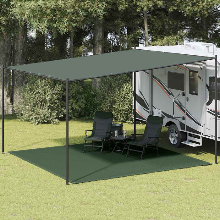 Tappeto da Tenda 400x400 cm Verde Scuro in HDPE 310711