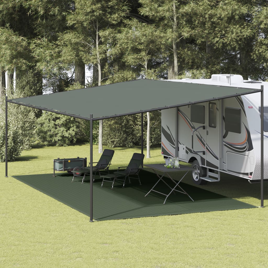 Tappeto da Tenda 400x800 cm Verde Scuro in HDPE 310715
