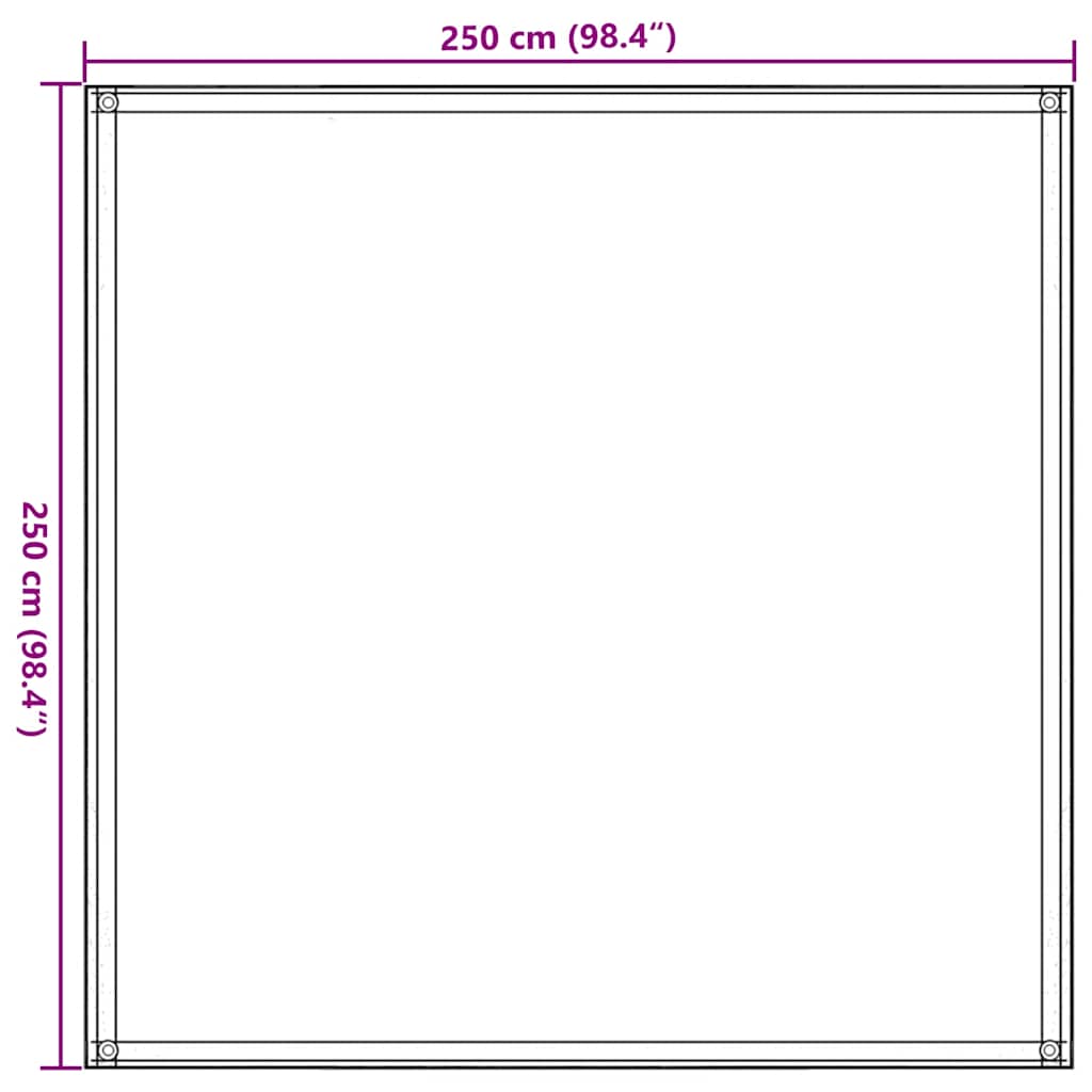 Tappeto da Tenda 250x250 cm Blu in HDPE 310720