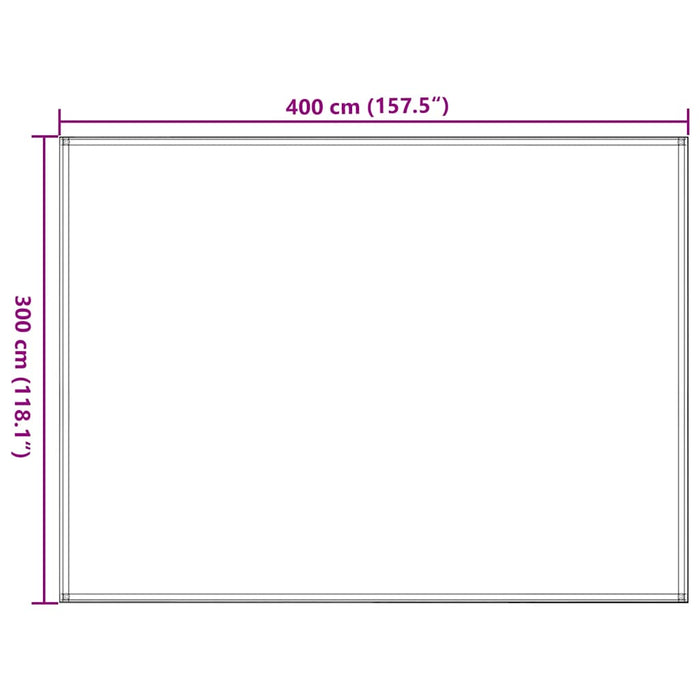 vidaXL Tappeto da Tenda 300x400 cm Nero