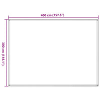 Tappeto da Tenda 300x400 cm Nero 310788