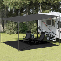 Tappeto da Tenda 400x400 cm Nero in HDPE 310791