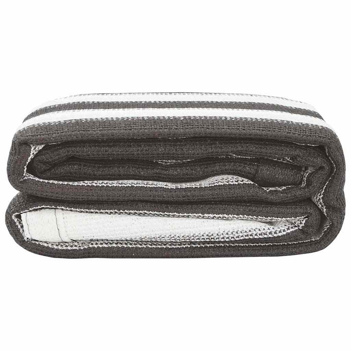 Tappeto da Tenda Antracite e Bianco 400x400 cm HDPE 310831