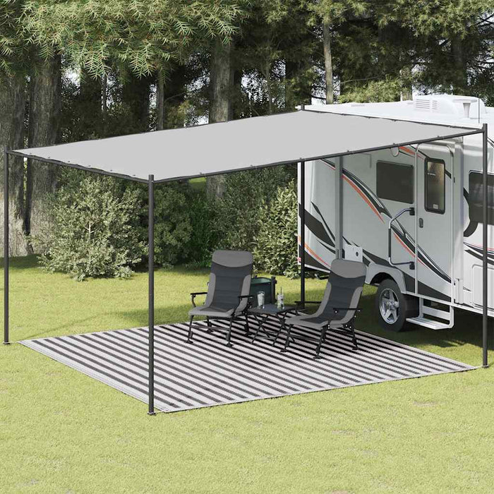 Tappeto da Tenda Antracite e Bianco 400x400 cm HDPE 310831