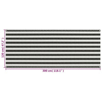 Paravento da Balcone HDPE 120x300 cm Antracite e Bianco 310856