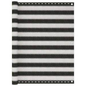 Paravento per balcone in HDPE 120 x 400 cm antracite e bianco 02_0010329